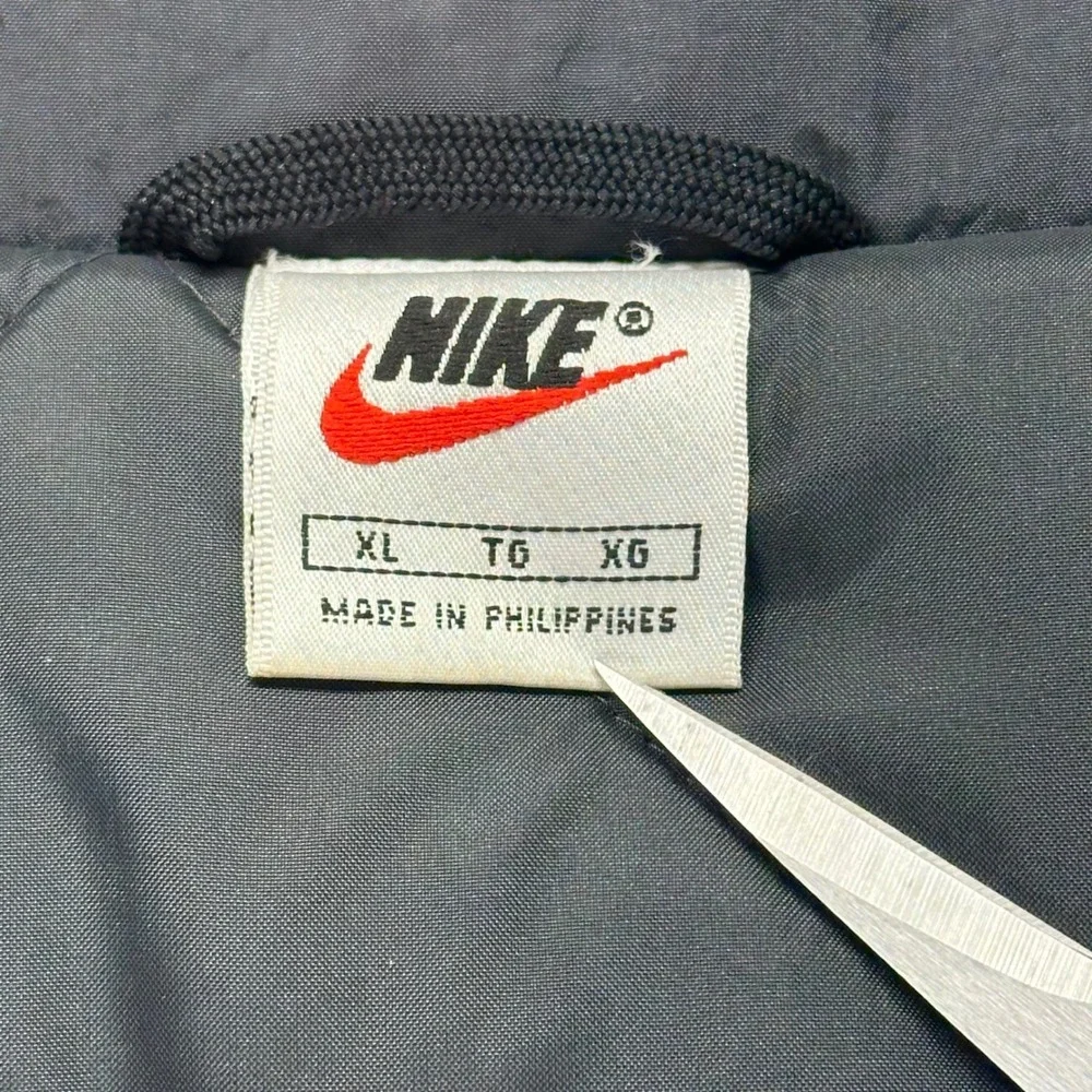 Vintage Nike Air Quilted Windbreaker Puffer Jacket Mens XL Quilted Lining 90s